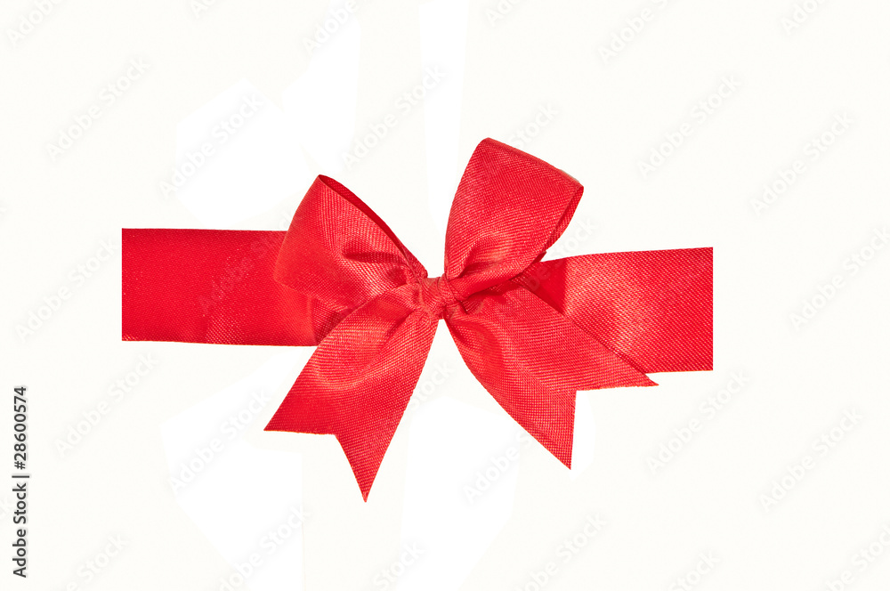 The Red ribbon isolated on white background The Red ribbon isolated on white background