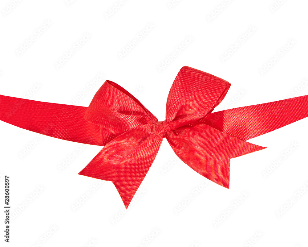 The Red ribbon isolated on white background The Red ribbon isolated on white background