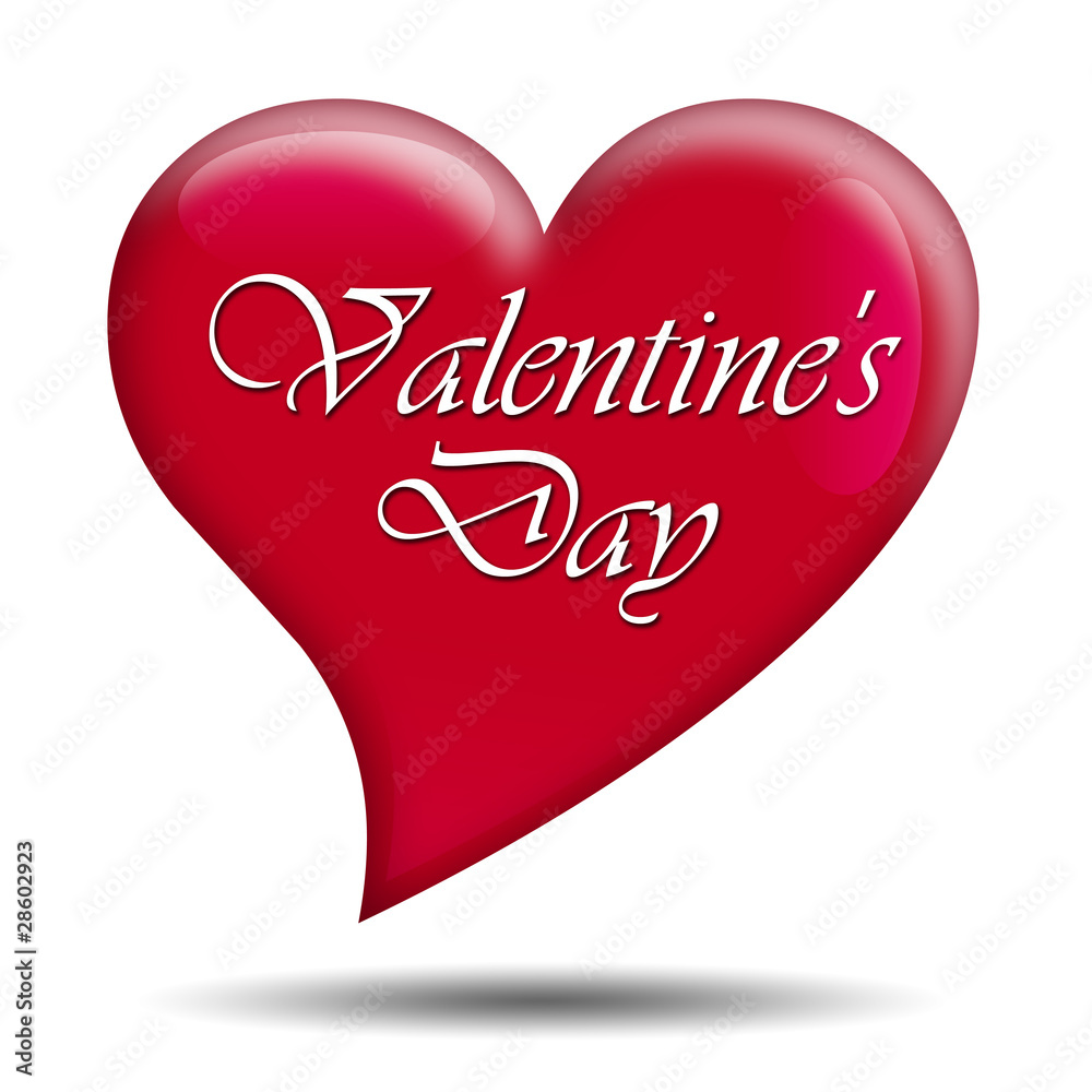 Corazon brillante texto Valentine's Day