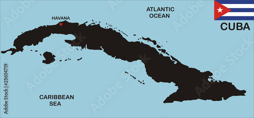 Photography Cuba map