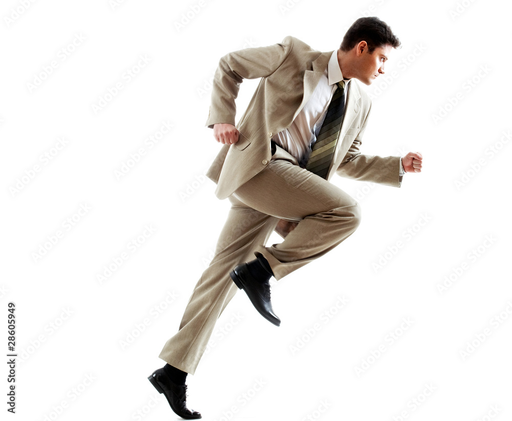 Businessman in motion