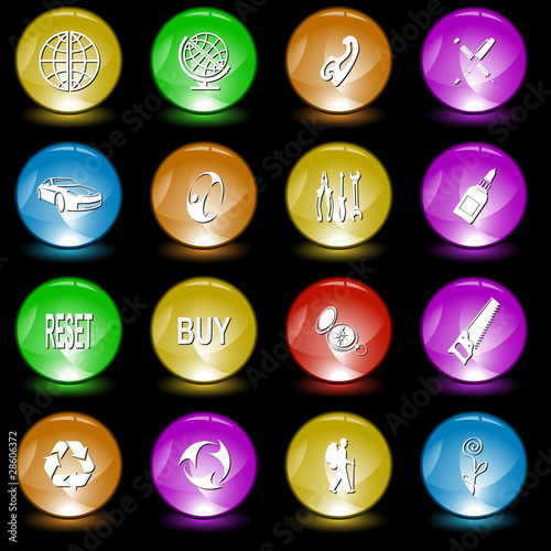 Vector set of computer keys