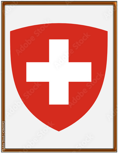 Switzerland national emblem coat frame