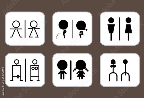 Toilet symbols for men and women