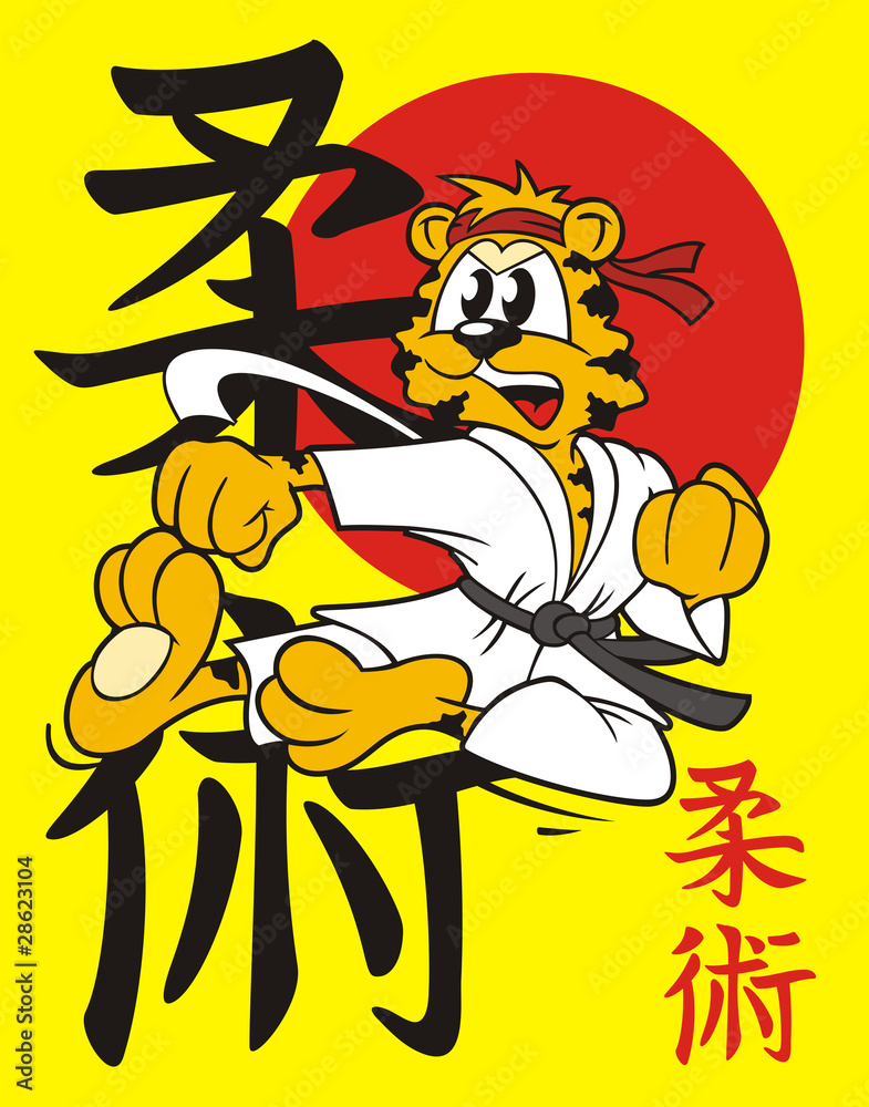 Naklejka premium Tiger Jujutso Yellow