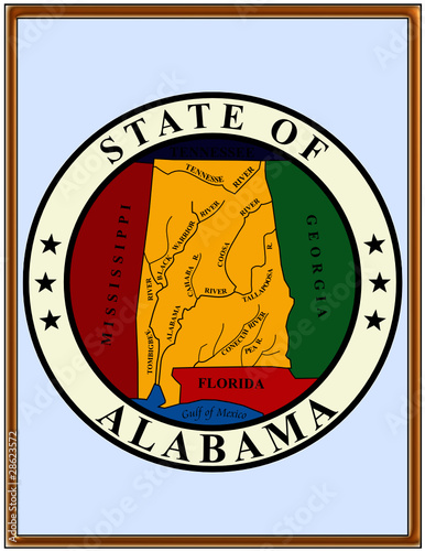 USA state alabama seal emblem coat