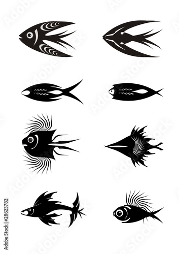 Black fish icons