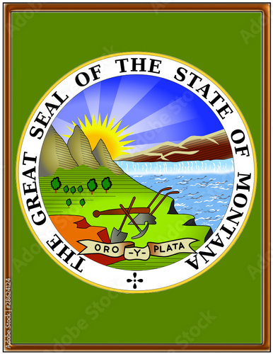 USA state montana seal emblem coat