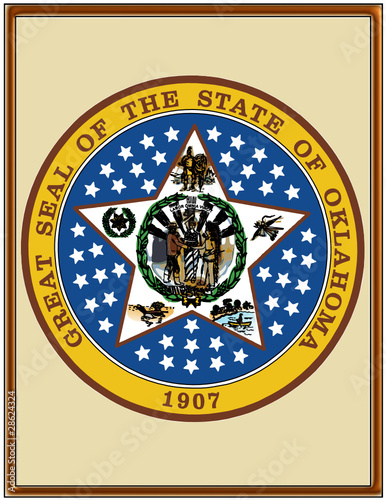 USA state oklahoma seal emblem coat