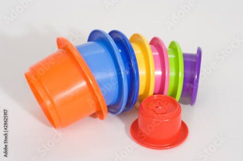 Children's pyramid colored plastic