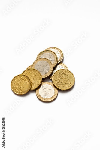 Euro coin isolated on white