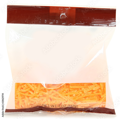 Bag Blank Label Shredded Cheddar Cheese