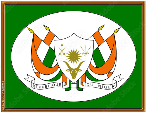 Niger national emblem coat frame