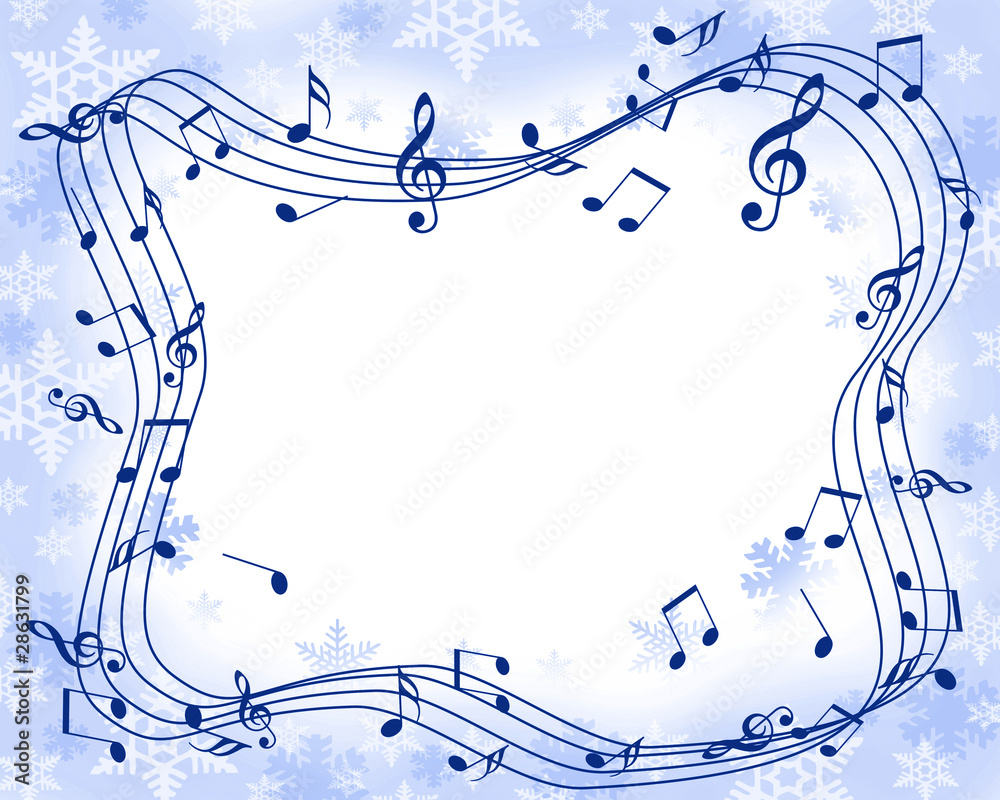 Obraz premium スノーフレークと音楽