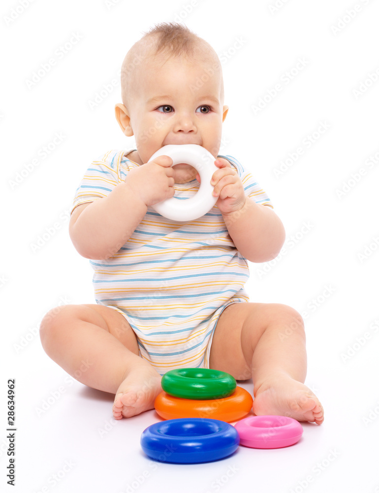 Little boy with toys Little boy with toys