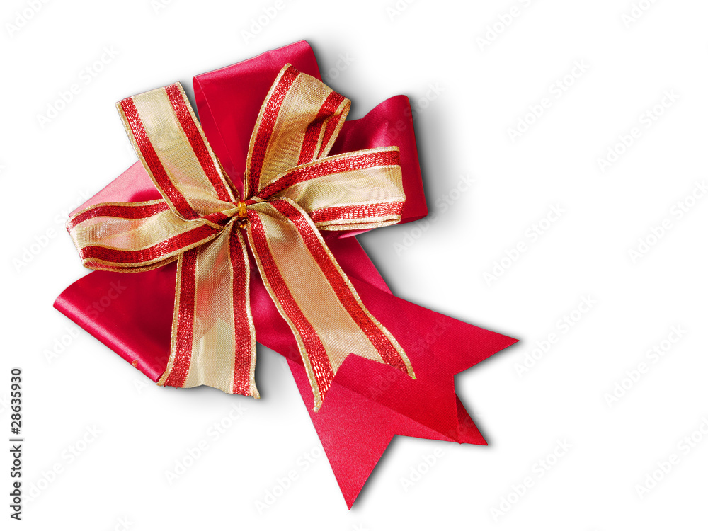 Red and gold bow Red and gold bow