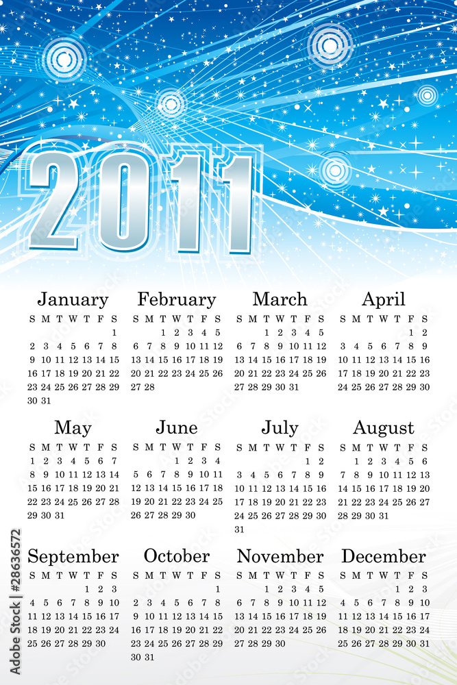 abstract blue calendar