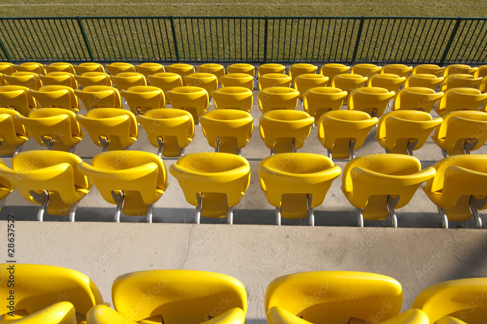 Fototapeta premium Yellow seats at stadium