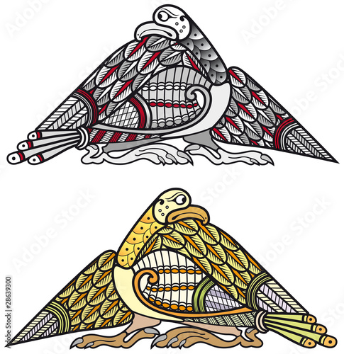 Photography Set of celtic birds design elements