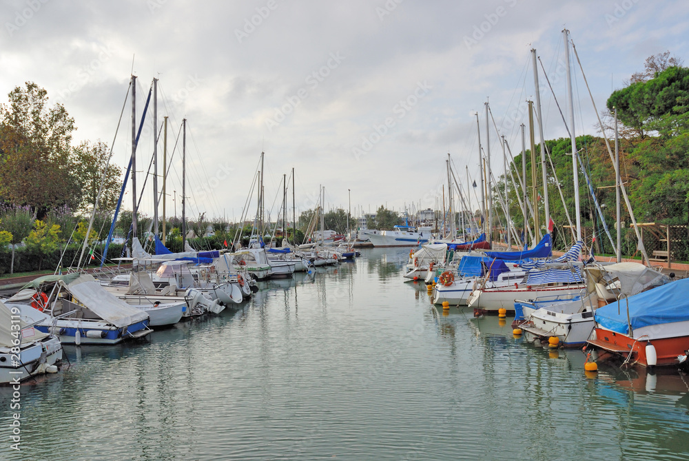 Italy Cesenatico marina.