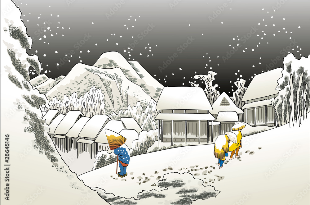 Obraz premium 東海道五三次蒲原