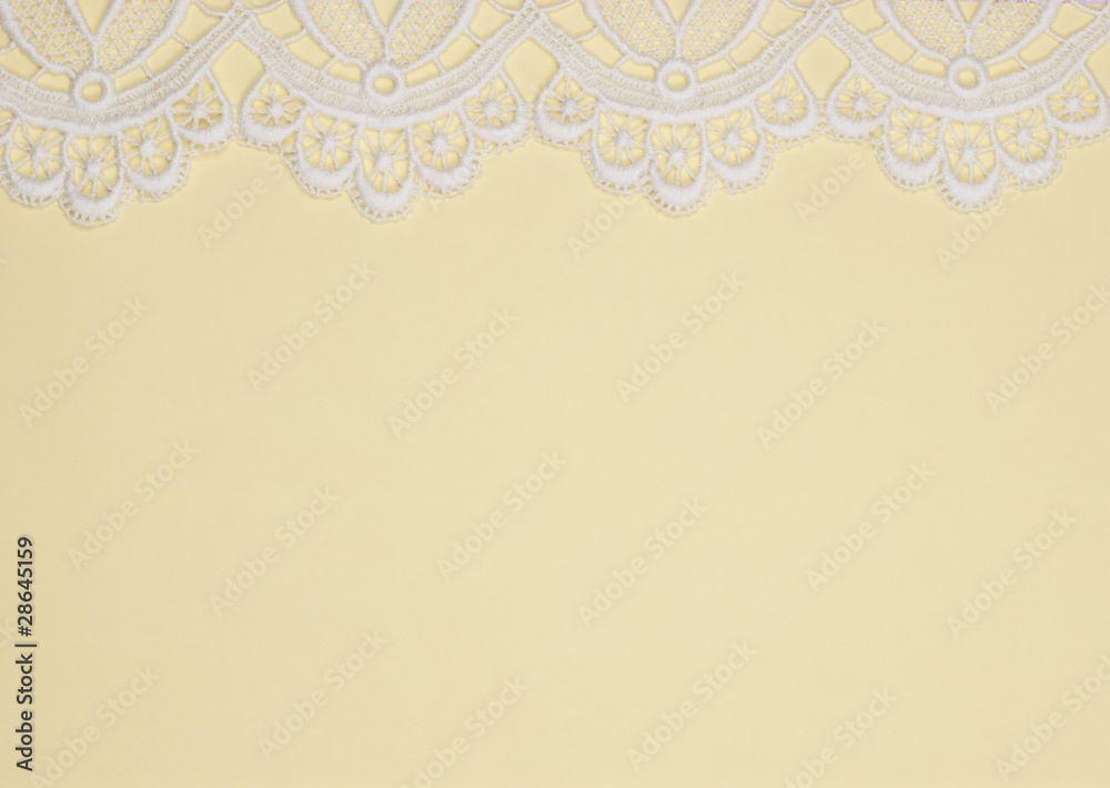 Yellow background with lace Yellow background with lace