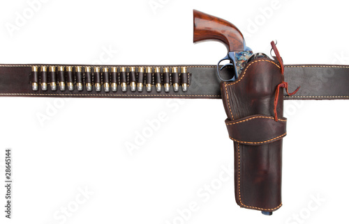 Tableau sur toile cowboy holster belt with gun and ammo