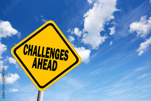 Fotografija Challenges ahead sign