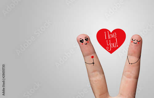 Happy finger hug photo