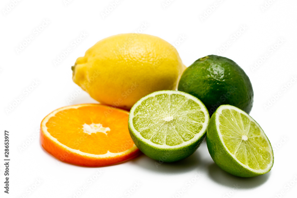 Orange, Zitrone und Limette Orange, Zitrone und Limette