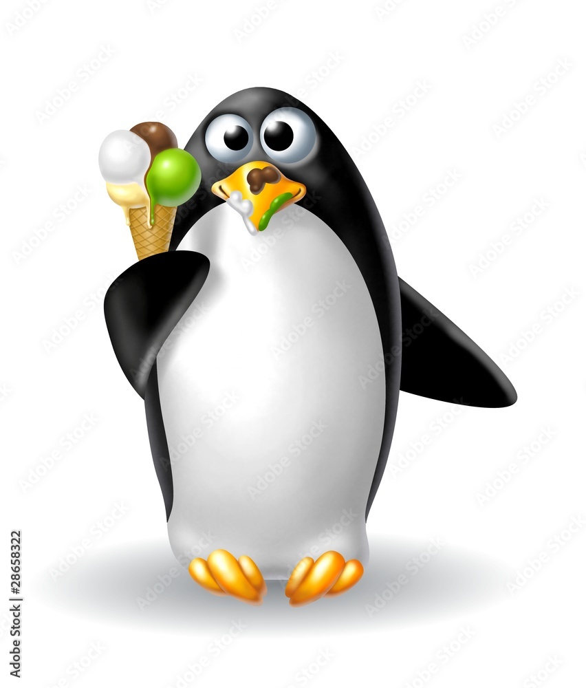 Obraz premium pinguino col gelato