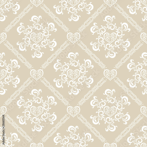 Seamless White Floral Pattern