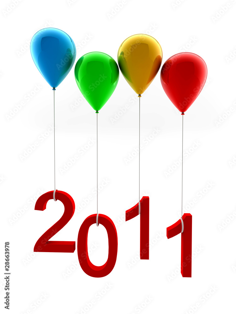 New year balloons