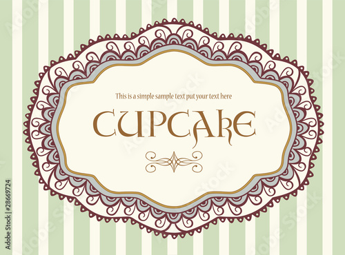 Cute vintage vector label