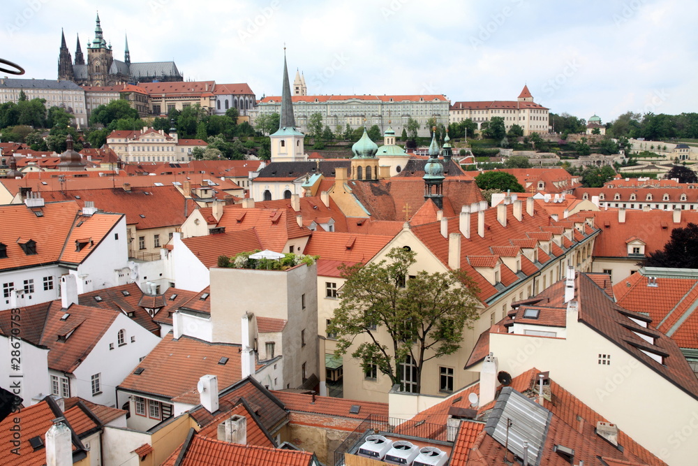 View over the old town Prague Czech republic Europe