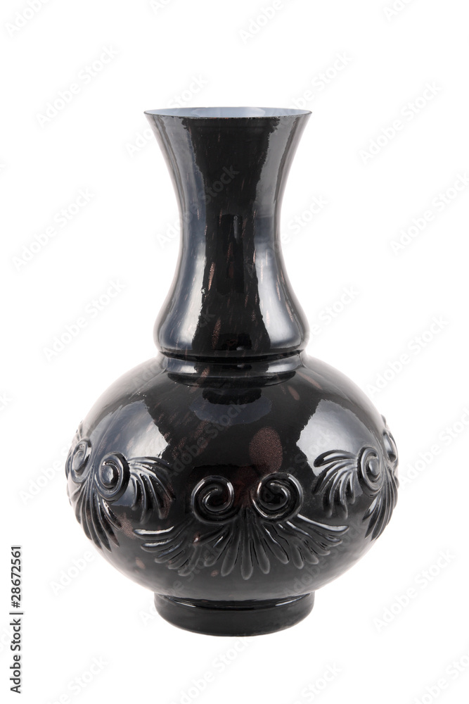 black glass vase black glass vase