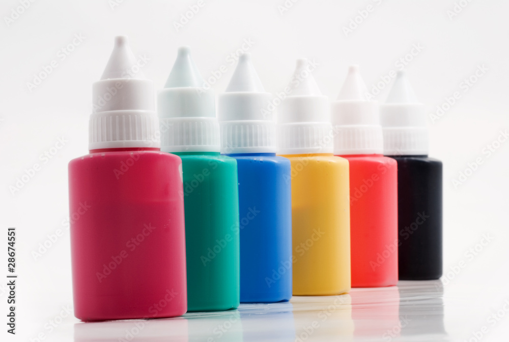 a set of plastic tubes of paint a set of plastic tubes of paint
