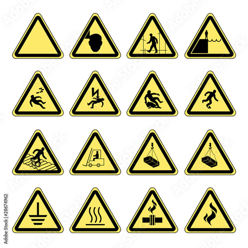 Hazard Warning safety sign vector