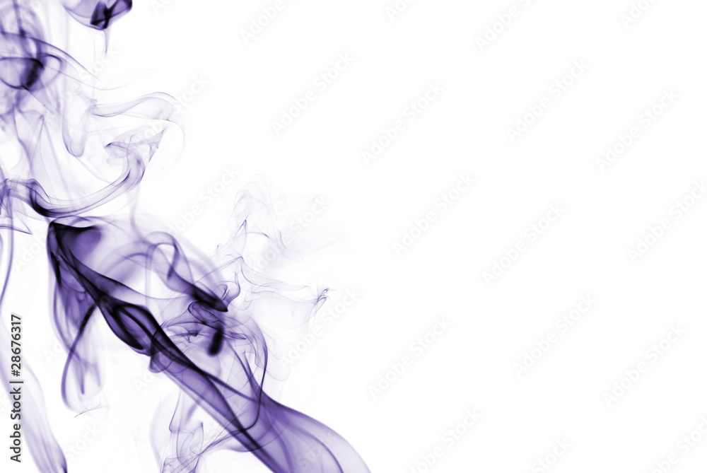 smoke on the white background