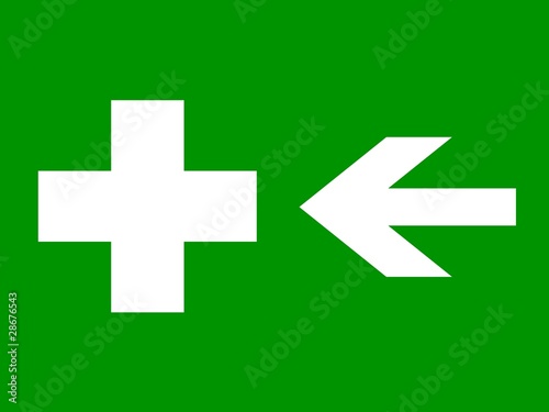 señal direccion enfermeria izquierda