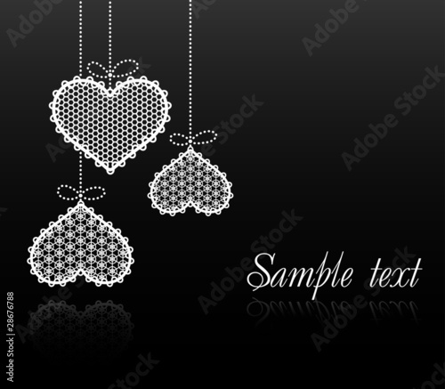 Lace hearts