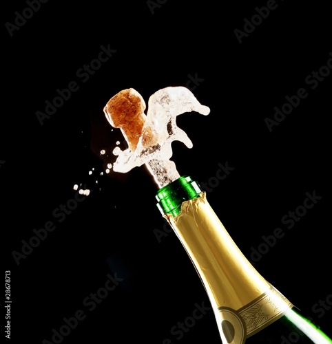 Konstfotografi Champagne Cork and Bottle