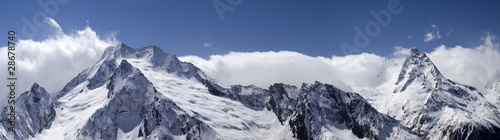 Mountain panorama. Caucasus, region Dombay. © BSANI