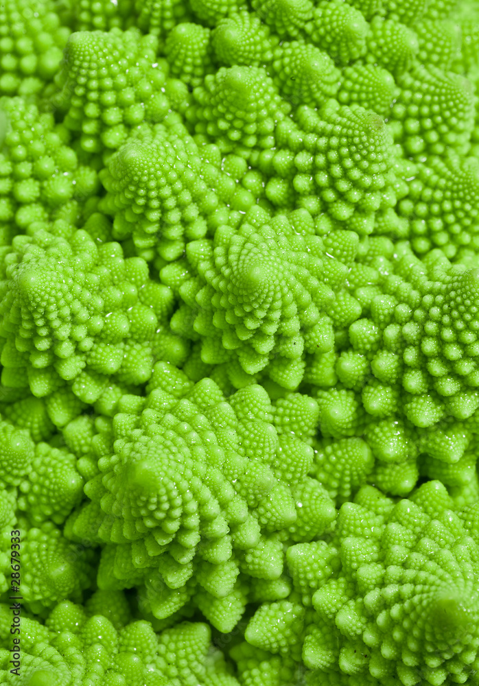 Macro photo of fresh Romanesco Macro photo of fresh Romanesco