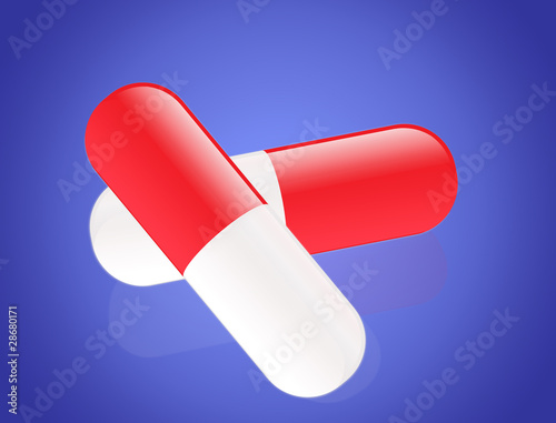 red and white pills
