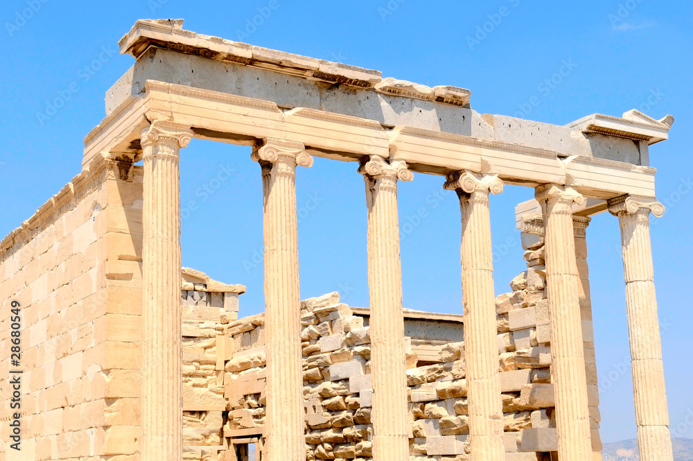 the Erechtheion in Acropolis, Greece