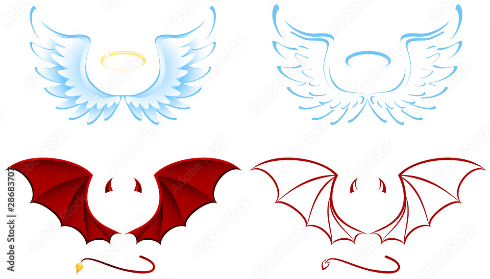 Obraz premium Angel and Devil