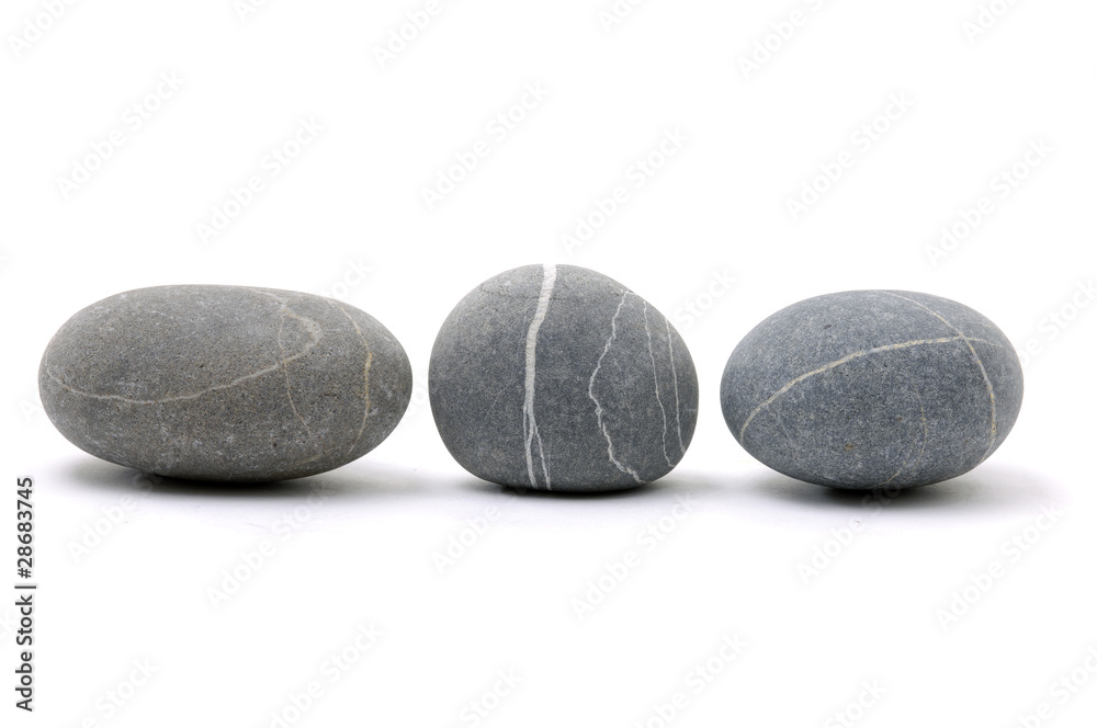 Three Nice round stones - obrazy, fototapety, plakaty 