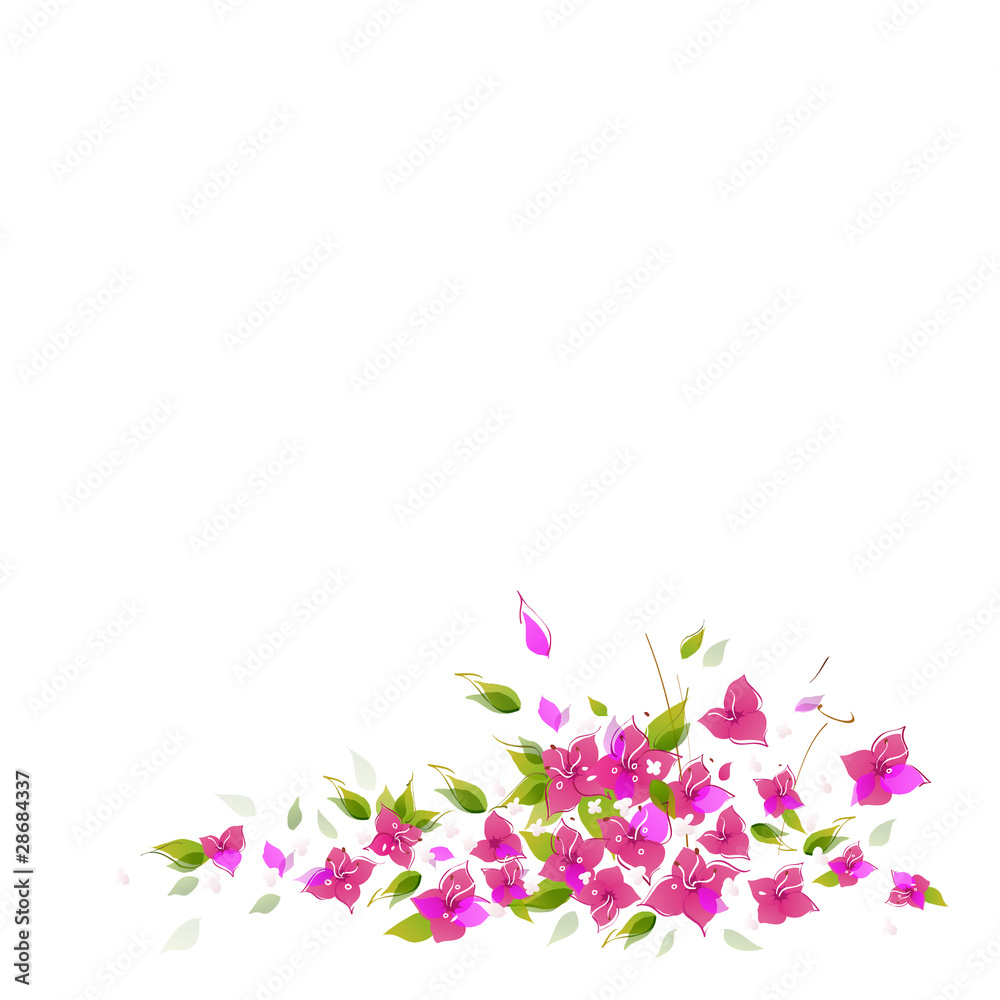 Flower, vector background