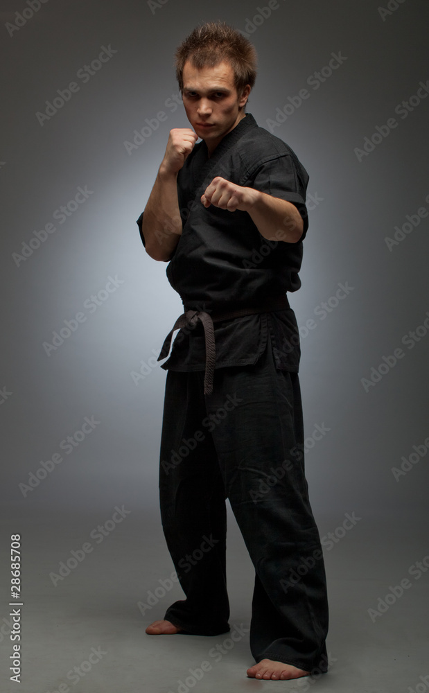 Fighter ninja ready to fight